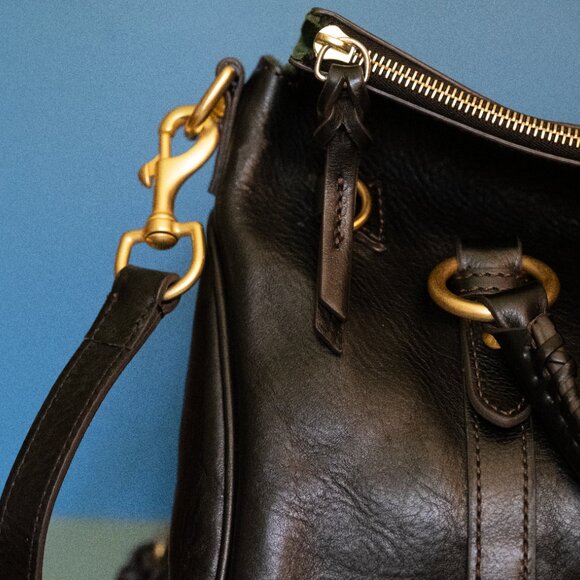 Dooney & Bourke Black Pebbled Leather Florentine Satchel a CLASSIC handbag - Picture 6 of 12